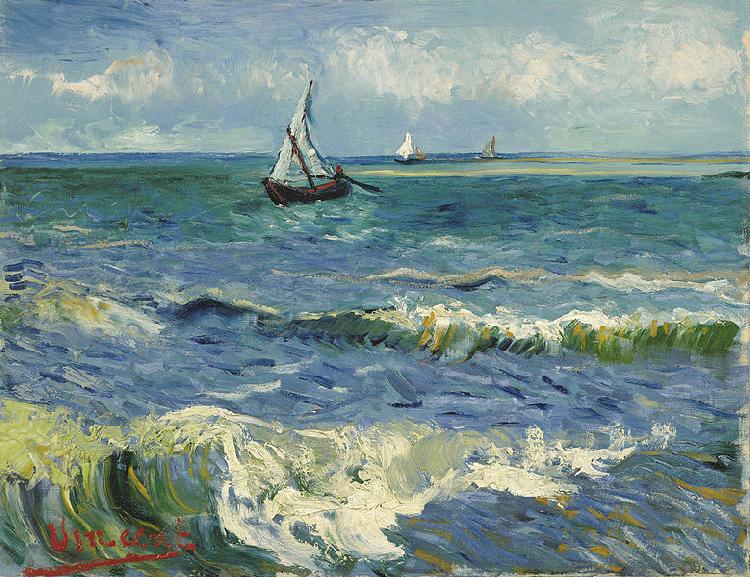 Vincent Van Gogh Zeegezicht bij Les Saintes-Maries-de-la-Mer oil painting picture